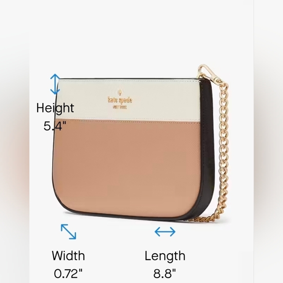 Kate Spade NWT Madison Lilly Pochette in Toasted Hazelnut Multi - Picture 3 of 12